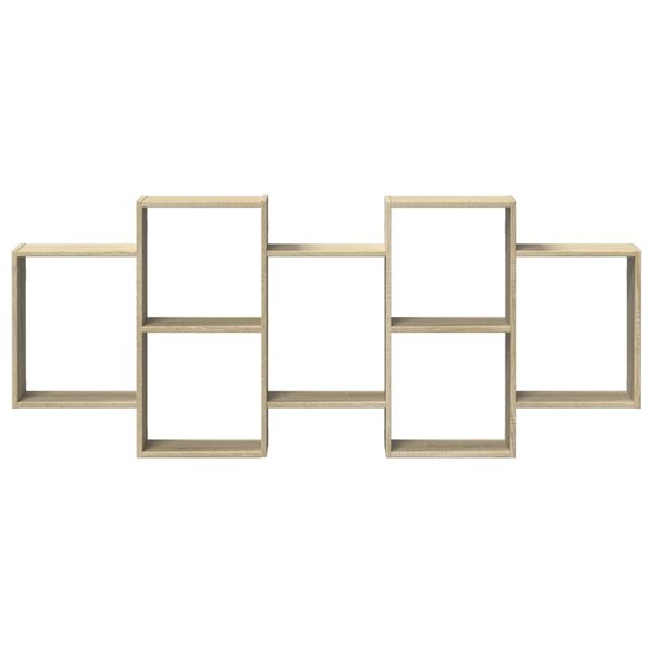 vidaXL Raft de perete, stejar sonoma, 159x18x65 cm, lemn prelucrat