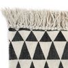 vidaXL Covor Kilim, negru/alb, 120 x 180 cm, bumbac, cu model