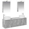 vidaXL Set dulap baie 5 buc. Gri Beton Lemn prelucrat