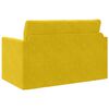 vidaXL Pat canapea 110cm Galben floarea-soarelui Catifea