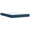 vidaXL Pat box spring cu saltea, albastru, 140x200 cm, catifea