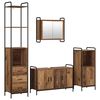 vidaXL Set dulap baie 4 buc. Lemn vechi 40 x 36 x 200,5 cm