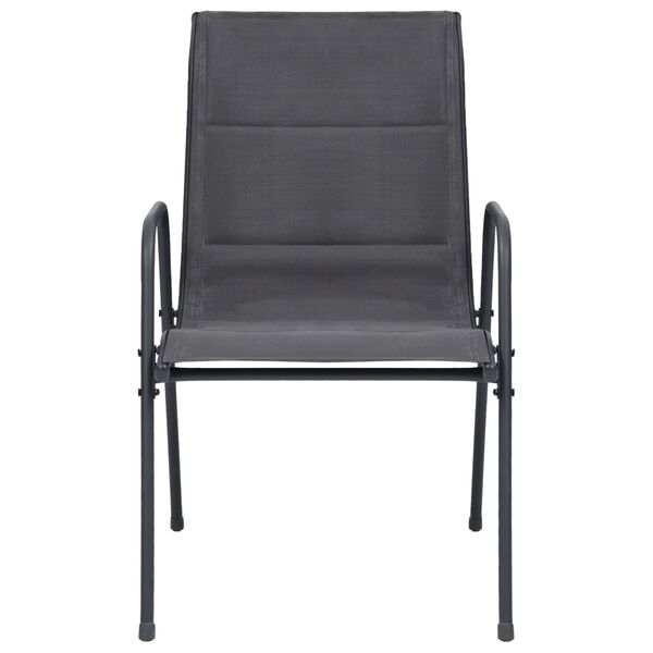 vidaXL Set mobilier de exterior, 11 piese, oțel