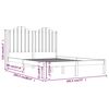 vidaXL Cadru de pat Super King, 180x200 cm, lemn masiv de pin