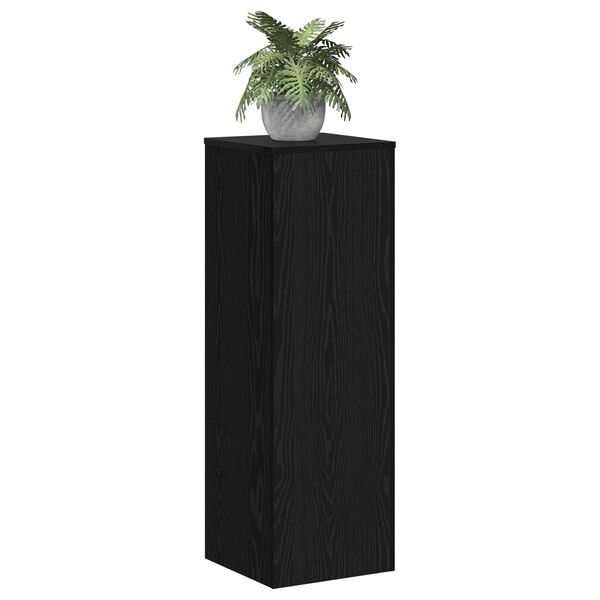 vidaXL Suport pentru plante Stejar Negru 33 x 33 x 100 cm