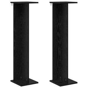 vidaXL Suport pentru plante Stejar Negru 25 x 25,5 x 100,5 cm