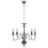 vidaXL Candelabru, argintiu, 5 becuri E14