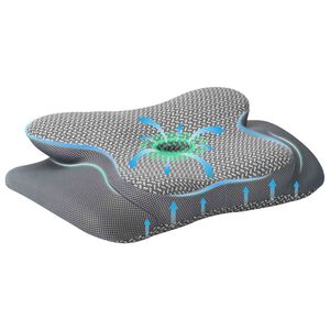 vidaXL Pernă pentru g&acirc;t Gri Spumă cu Memorie 58 x 38 x 12 cm
