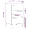 vidaXL Dulap de noapte Lemn vechi 45 x 35 x 44 cm Lemn compozit
