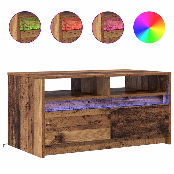 vidaXL Masă de cafea Lemn vechi 90 x 50 x 45 cm Lemn compozit