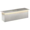 vidaXL Jardinieră de grădină cu LED Argintiu 30 x 100 x 30 cm