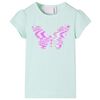 vidaXL Tricou de copii m&acirc;neci tip șapcă, verde mentă, 128