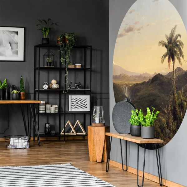 WallArt Tapet în formă de cerc „The Americas”, 190 cm