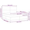 vidaXL Pat cu arcuri cu headboard Gri &icirc;nchis și alb 160 x 200 cm