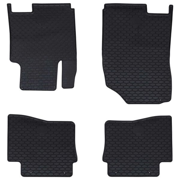 vidaXL Covor pentru mașină 4 pcs Negru Cauciuc