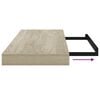 vidaXL Rafturi de perete suspendate, 2 buc., stejar 60x23,5x3,8 cm MDF