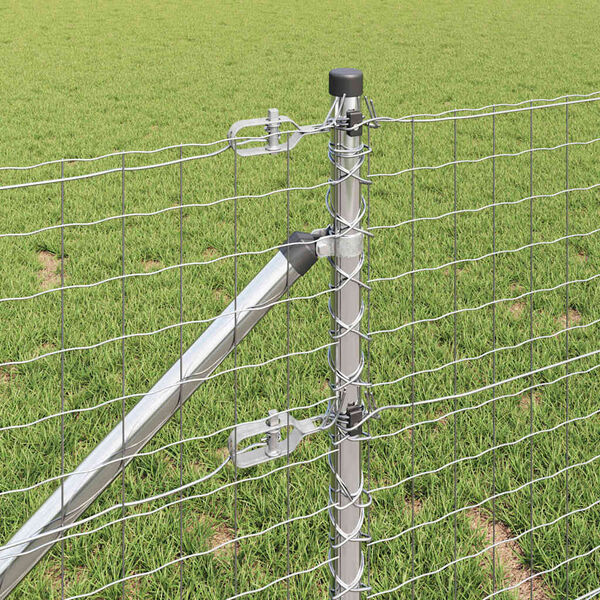 vidaXL Stâlpi de Gard 13 pcs Argintiu Ø32mm 100 cm Oțel galvanizat