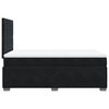 vidaXL Pat box spring cu saltea, negru, 120x200 cm, catifea