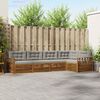 vidaXL Set de canapele de exterior 5 pcs Gri natural și deschis