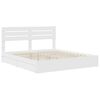 vidaXL Pat cu storage cu headboard Alb 180 x 200 cm Lemn compozit