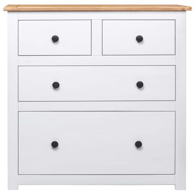 vidaXL Servantă, alb, 80 x 40 x 83 cm, lemn de pin, gama Panama