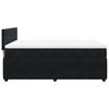 vidaXL Pat box spring cu saltea, negru, 160x200 cm, catifea