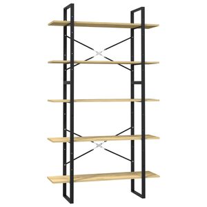vidaXL Bibliotecă cu 5 rafturi, 100x30x175 cm, lemn masiv de pin