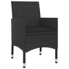 vidaXL Set mobilier de grădină, cu perne, 9 piese, poliratan și sticlă
