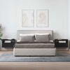 vidaXL Noptiere de perete, 2 buc., negru, 45x26x28,5 cm
