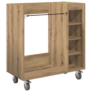 vidaXL Dulap Golf cu roata Simplu Stejar Artizanal 90 x 45 x 98 cm