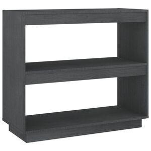 vidaXL Bibliotecă, gri, 80x35x71 cm, lemn masiv de pin