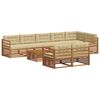 vidaXL Set de canapele de exterior cu pernă 9 pcs Natural și Bej
