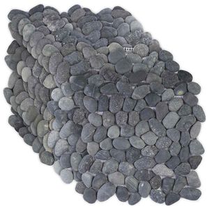 vidaXL Plăci din pietriș Gri 30 x 30 cm Pietriș de r&acirc;u