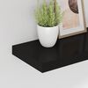 vidaXL Rafturi de perete suspendate 2 buc., negru, 80x23,5x3,8 cm, MDF