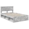 vidaXL Cadru de pat cu headboard Beton 120 x 190 cm Lemn compozit