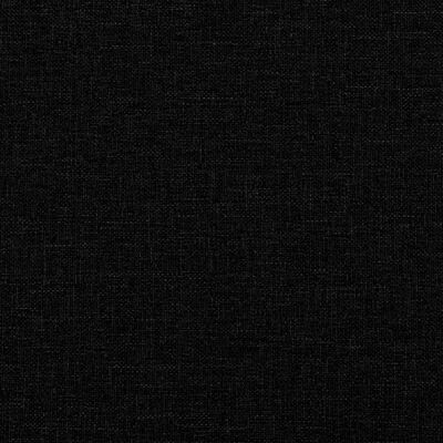 vidaXL Canapea cu 3 locuri cu taburet, negru, 180 cm, material textil
