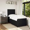 vidaXL Pat box spring cu saltea, negru, 90x190 cm, catifea
