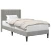 vidaXL Cadru de pat cu headboard Gri deschis 80 x 200 cm Catifea