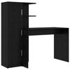vidaXL Birou 2 pcs Stejar Negru
