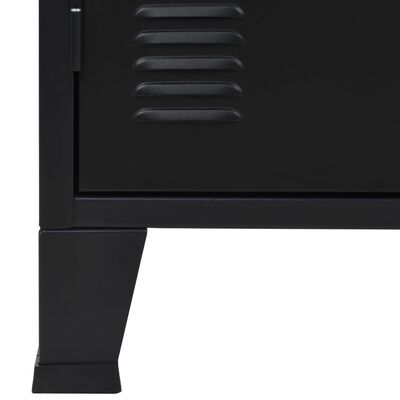 vidaXL Dulap, stil industrial, negru, 120x35x70 cm, metal