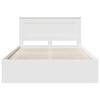 vidaXL Cadru de pat cu headboard Alb 140 x 190 cm Lemn de pin masiv