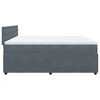 vidaXL Pat box spring cu saltea, gri &icirc;nchis, 200x200 cm, catifea