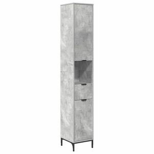vidaXL Dulap de Baie cu sertar cu ușă Gri din beton 31,5 x 33 x 190 cm