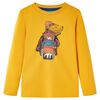 Tricou pentru copii cu m&acirc;neci lungi, ocru, 128