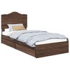 vidaXL Pat cu storage Stejar &icirc;nchis 70 x 190 cm Lemn prelucrat