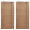 vidaXL Jaluzele din bambus tip rulou, 2 buc., maro, 120 x 220 cm