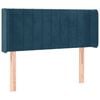 vidaXL Tăblie pat cu aripioare albastru &icirc;nchis 93x16x78/88 cm catifea
