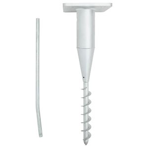 vidaXL Suport umbrelă &icirc;n păm&acirc;nt cu tijă, 16x16x52 cm, oțel