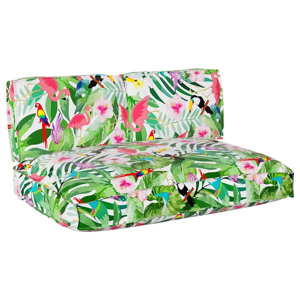 vidaXL Set de perne Floral 3 pcs Multicolour Material Oxford