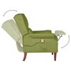 vidaXL Fotoliu de masaj rabatabil, verde deschis, catifea